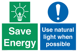 Save Energy - Use natural light when possible
